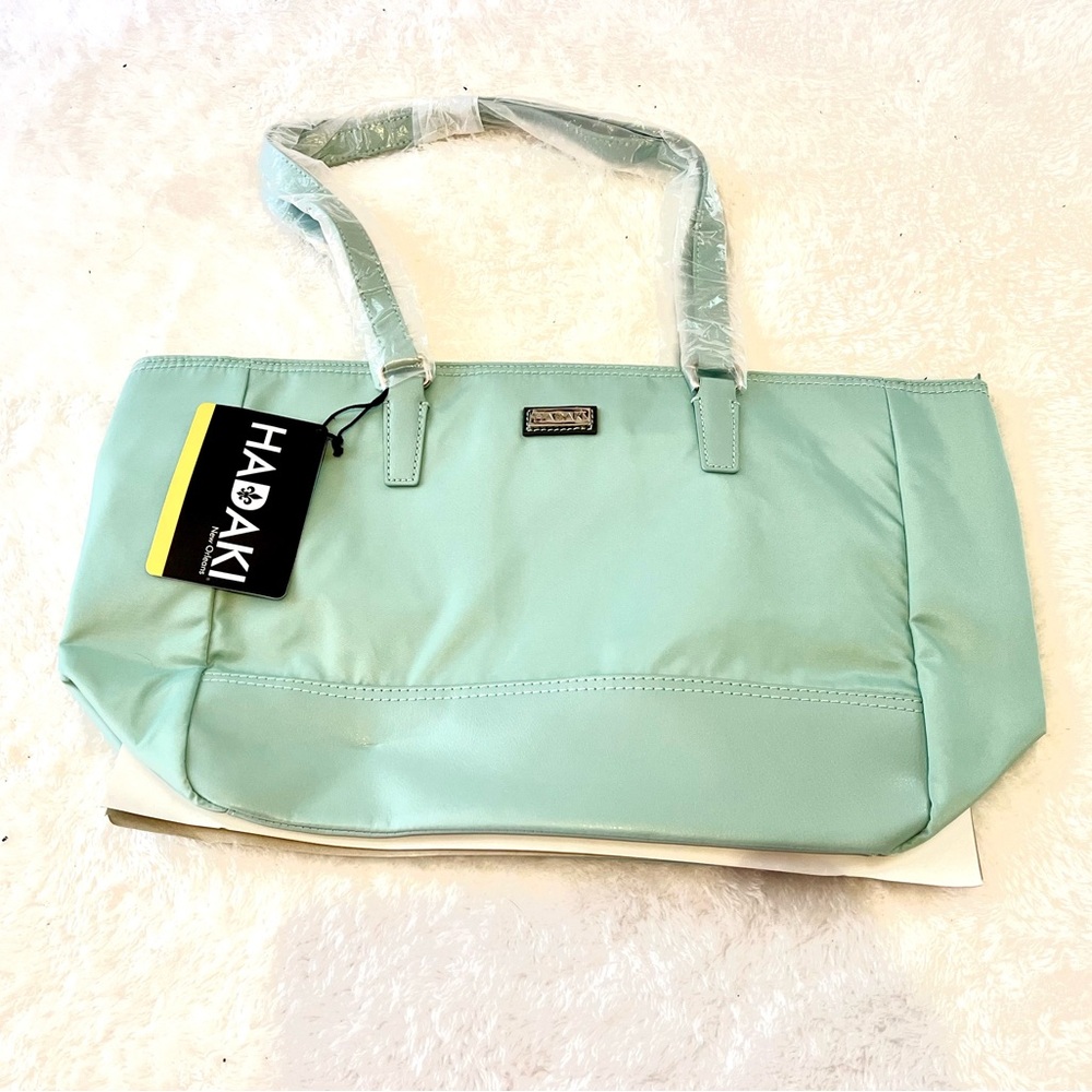 Hadaki Large Cassandra Tote Bag Mint Green 18.5x10